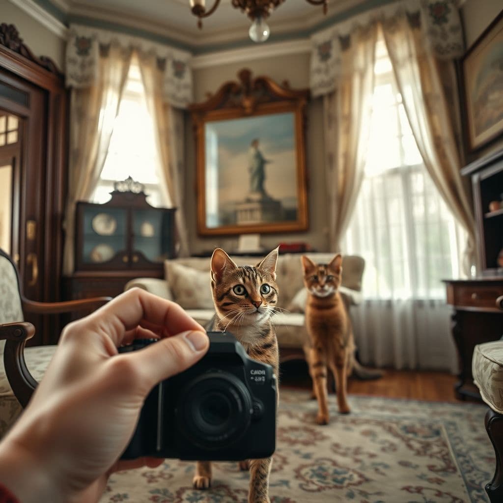 Dueño observando el lenguaje corporal de dos gatos durante su primer contacto supervisado