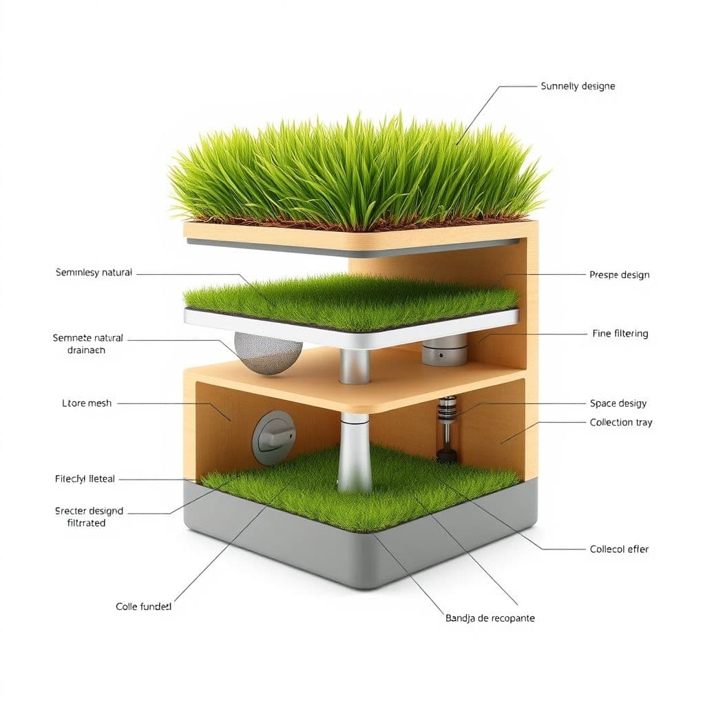 Estructura interna y sistema de drenaje del Box Puppy