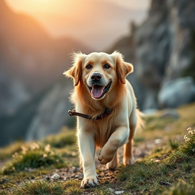 Perro feliz y saludable con pelaje brillante, símbolo de los beneficios del omega 3