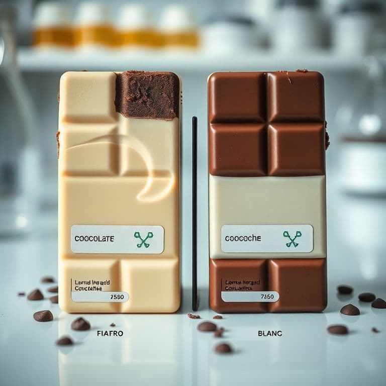 Comparación visual de diferentes tipos de chocolate y su nivel de toxicidad para perros