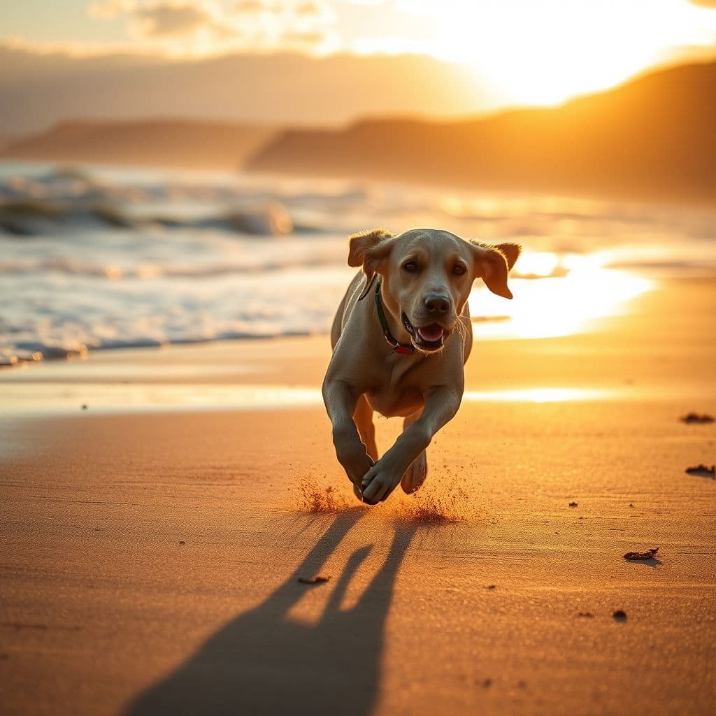 Perro acudiendo rápidamente al escuchar el sonido de la comida en situación controlada
