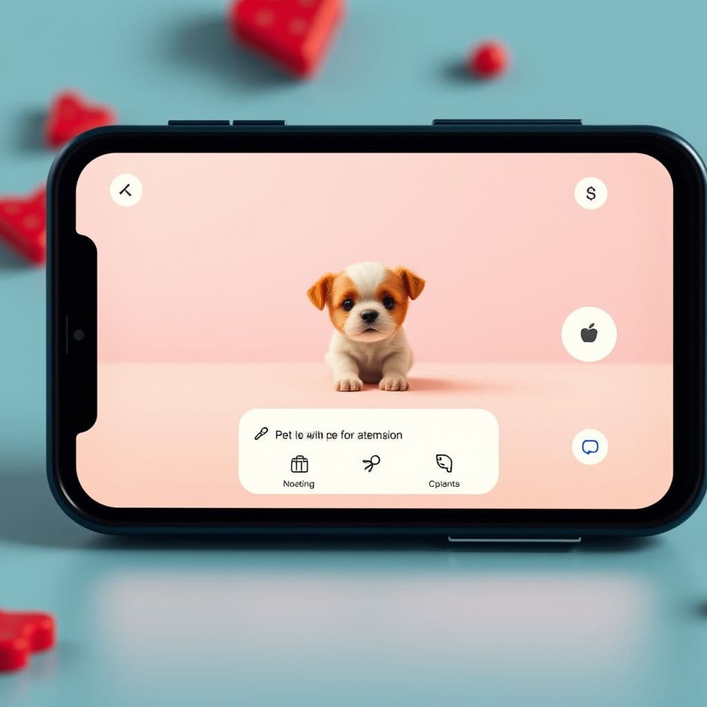 Interfaz de TikTok mostrando la mascota racha y opciones de alimentación
