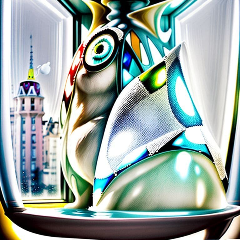 Perro blanco siendo secado con toalla después del baño con bicarbonato