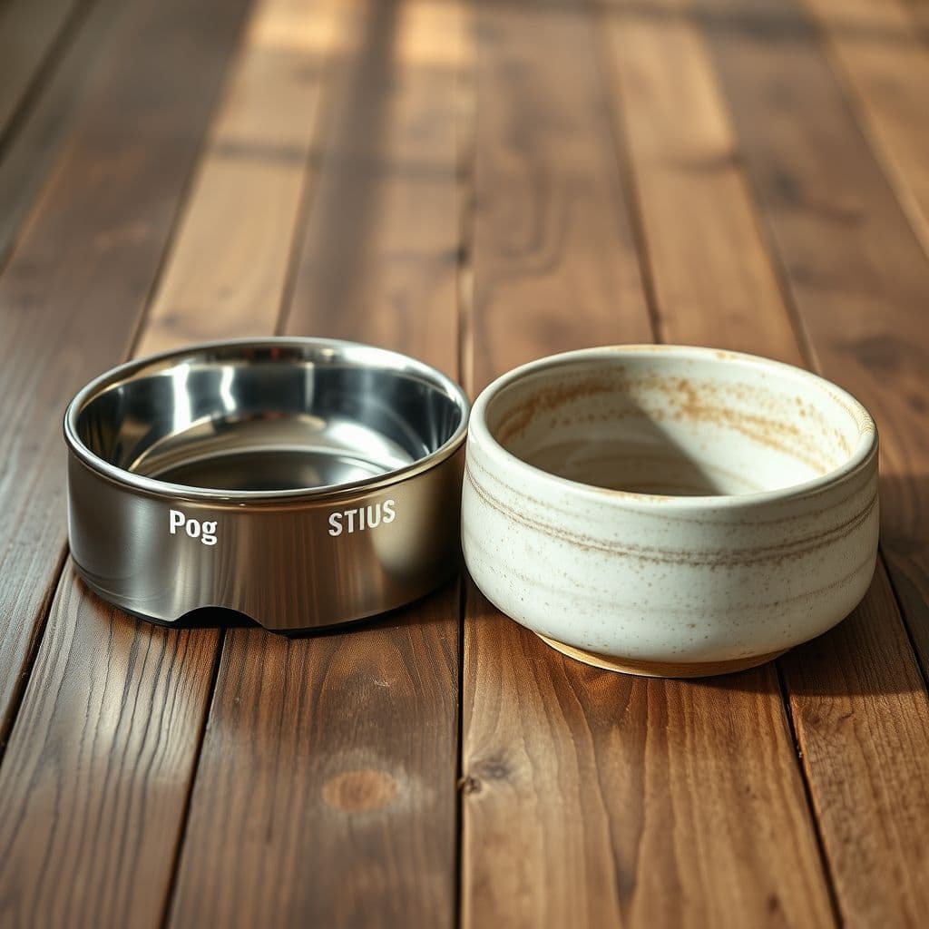Comparación entre plato de acero y plato de cerámica para perros