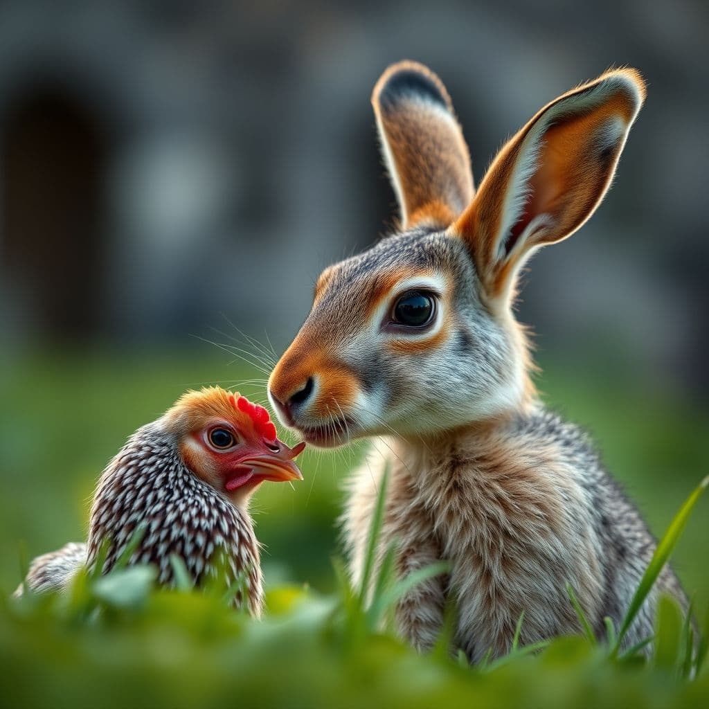 Conejo comiendo heno fresco en un ambiente controlado