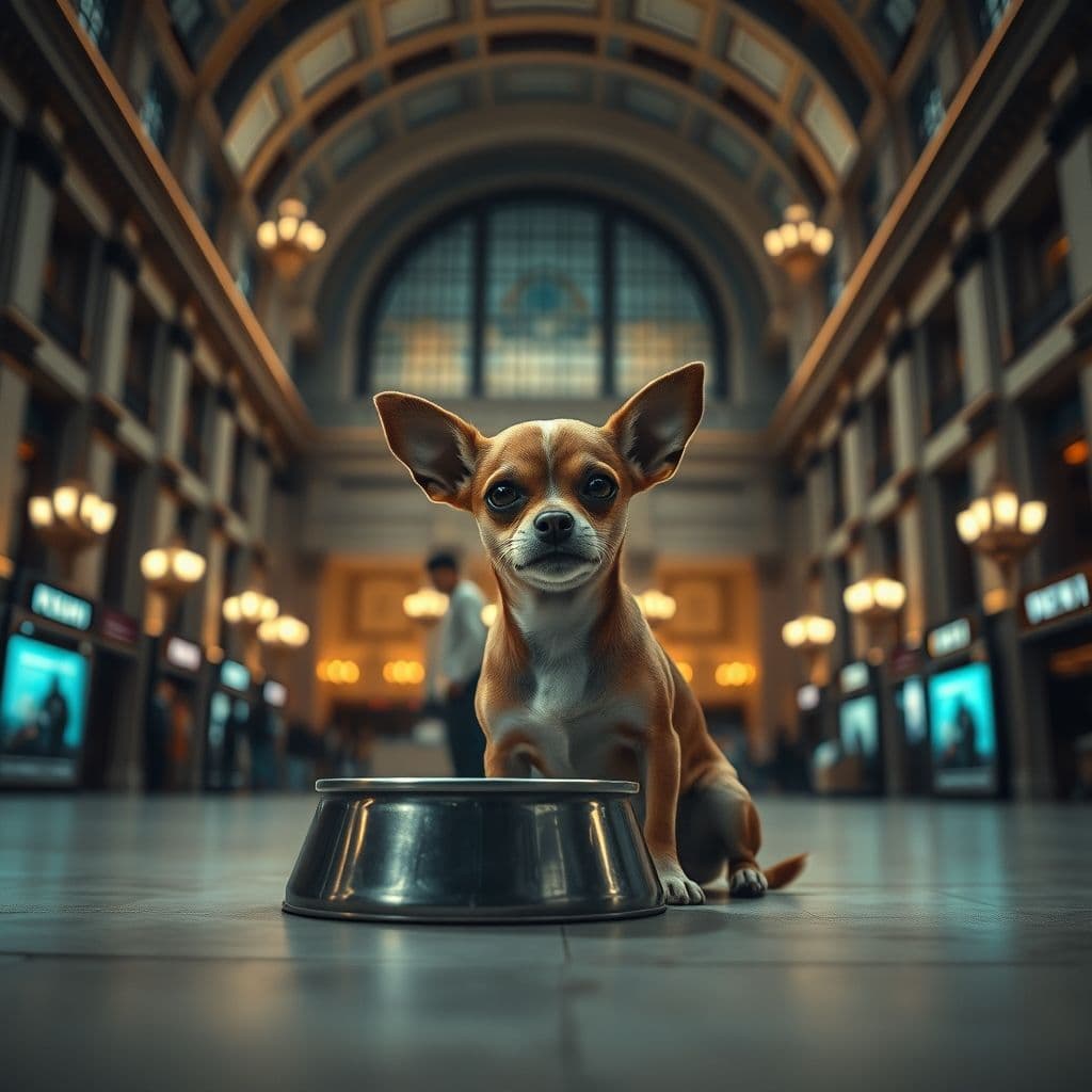 Perro pequeño mostrando signos de ansiedad por comida