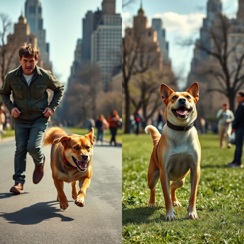 Comparación entre llamar gritando vs usar sonido condicionado en perro
