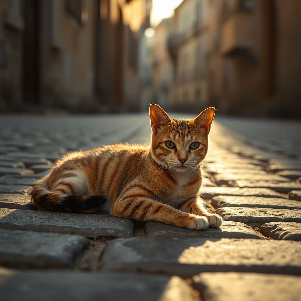 Gato callejero en Torreblanca esperando comida