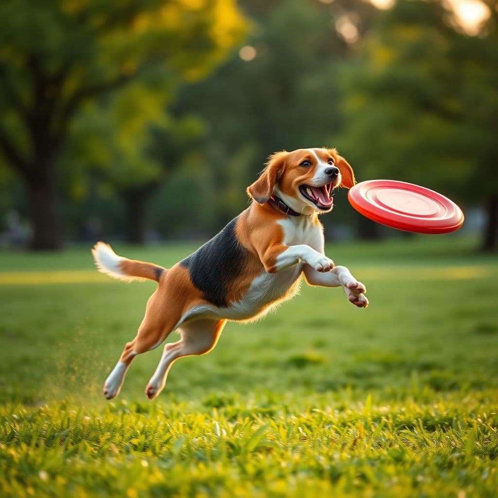 Perro jugando en el parque antes del baño para gastar energía.