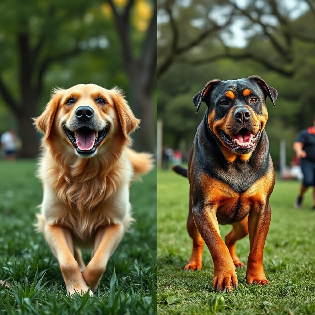 Comparativa entre mordida de juego y mordida agresiva en perros