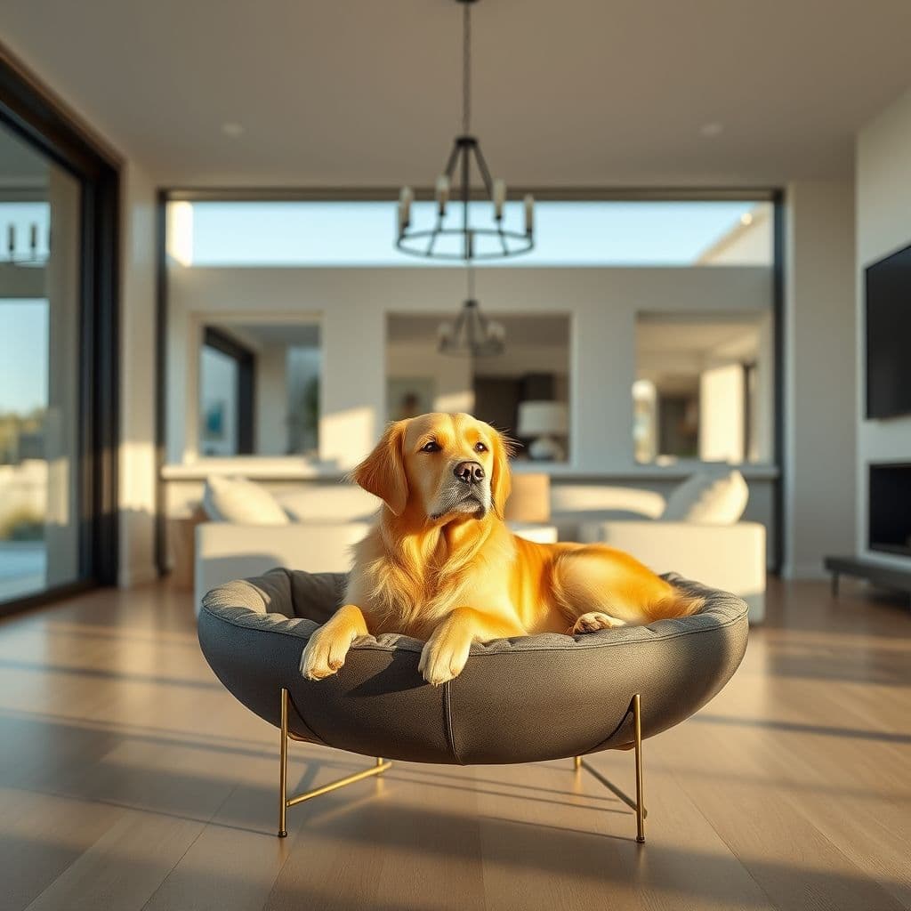 Cachorro feliz haciendo sus necesidades en el lugar correcto