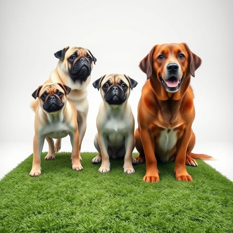 Comparación de tamaños de sanitarios naturales para diferentes razas de perros