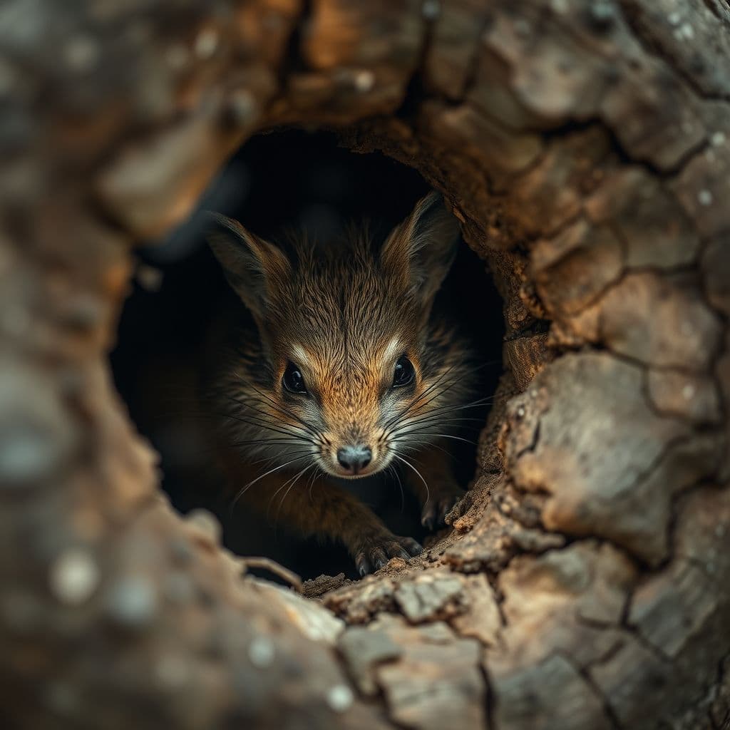 Cobaya asomándose tímidamente desde su escondite