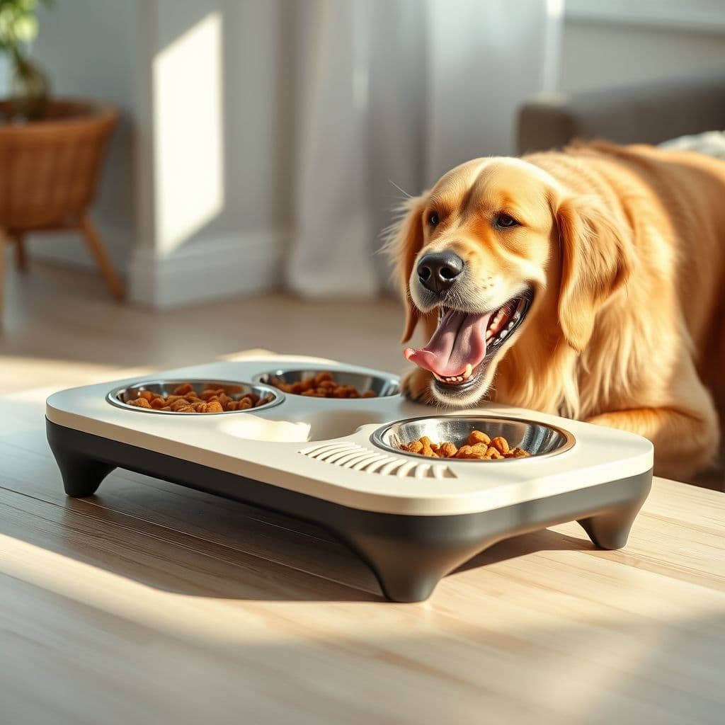 Comedero antirreflujo para mascotas con diseño innovador