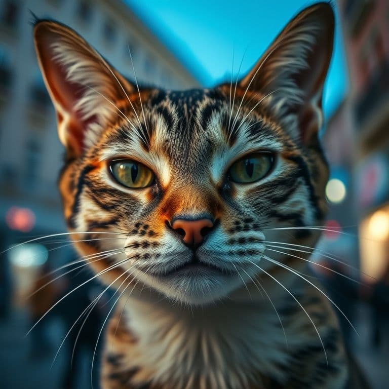 Gato comunitario mostrando signos de estrés ante un cambio en su entorno.