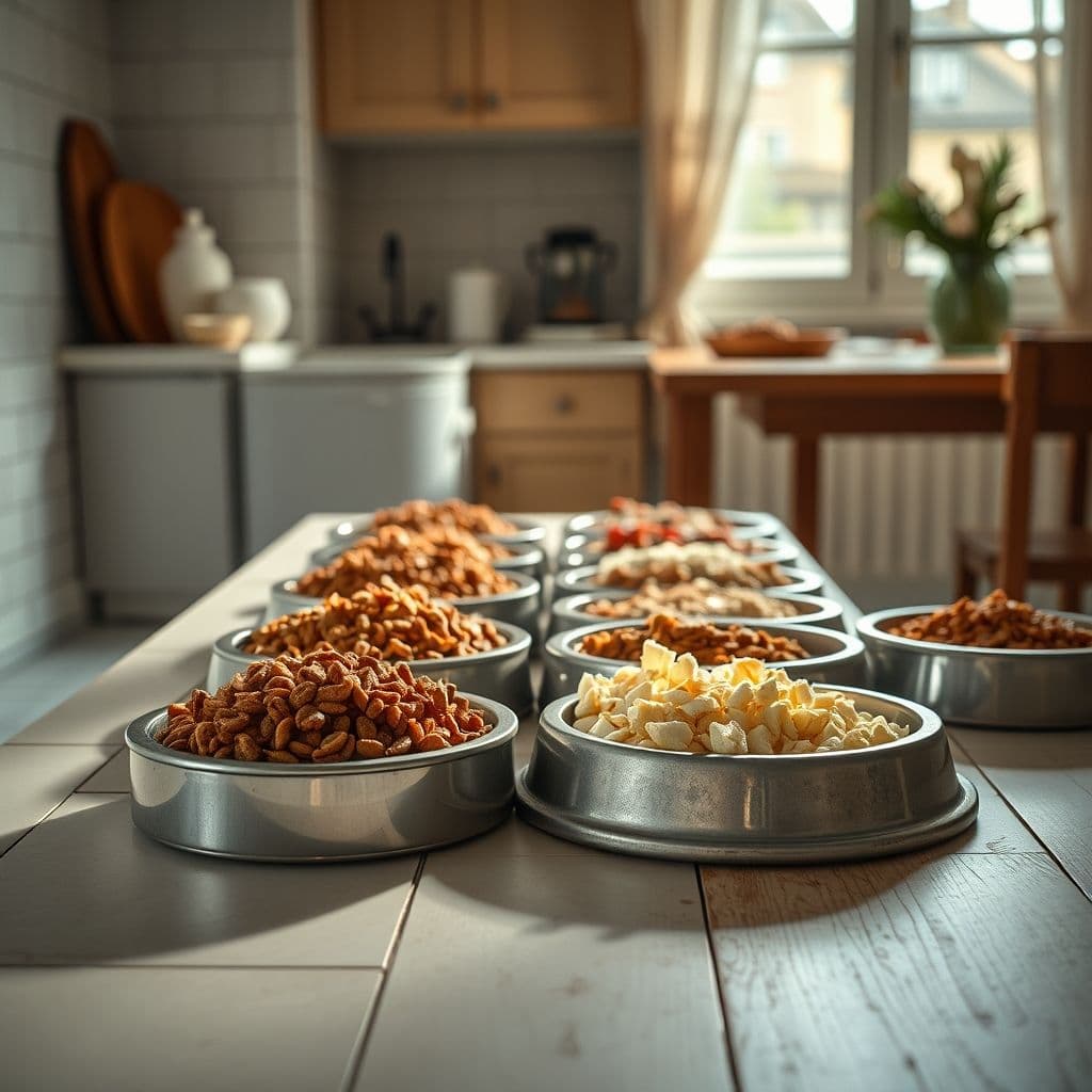 Transición gradual de comida para gatos vieja y nueva