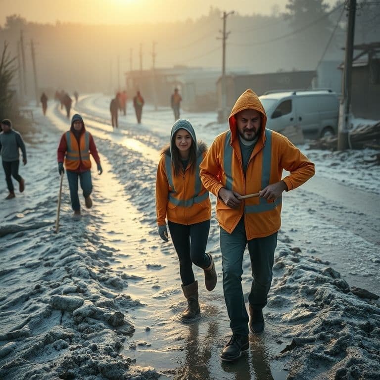 Vecinos de Carlet colaborando en labores de limpieza tras las inundaciones