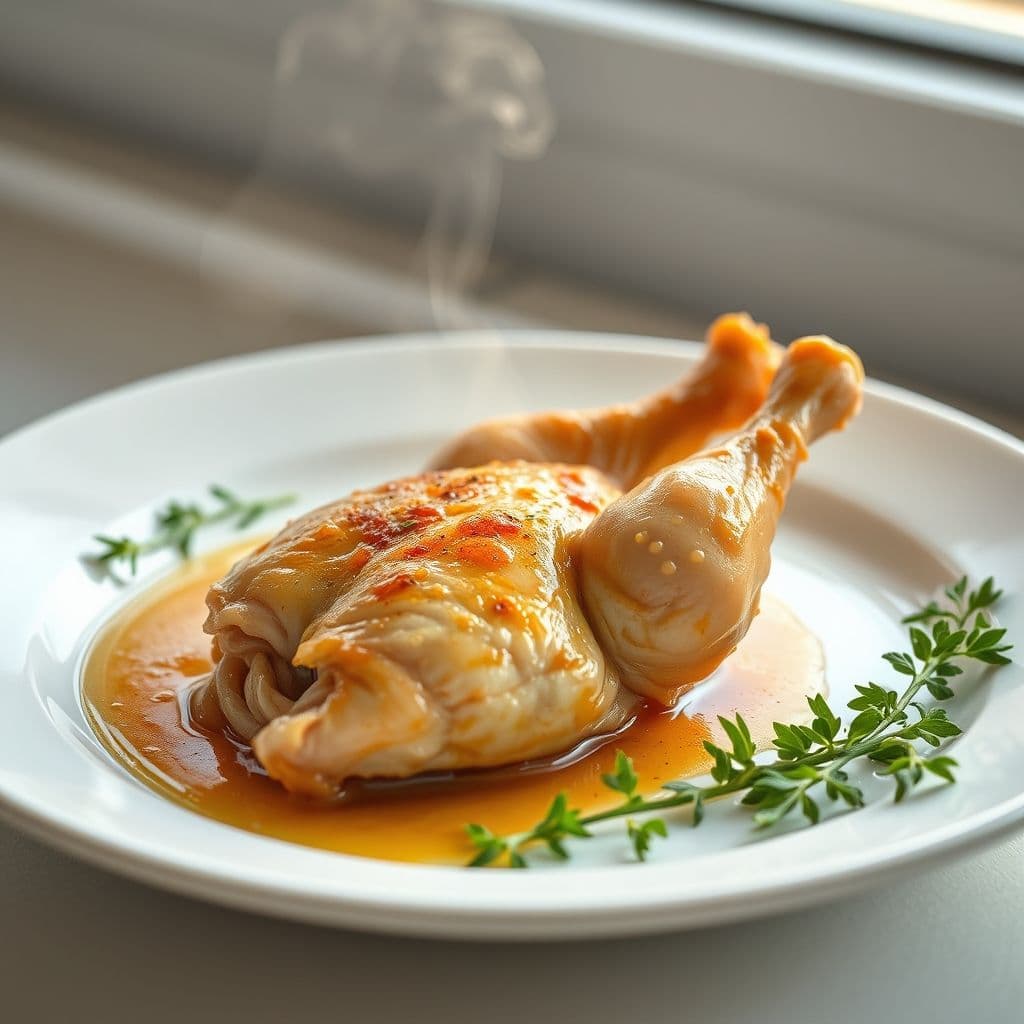Pollo cocido desmenuzado para comida de perro