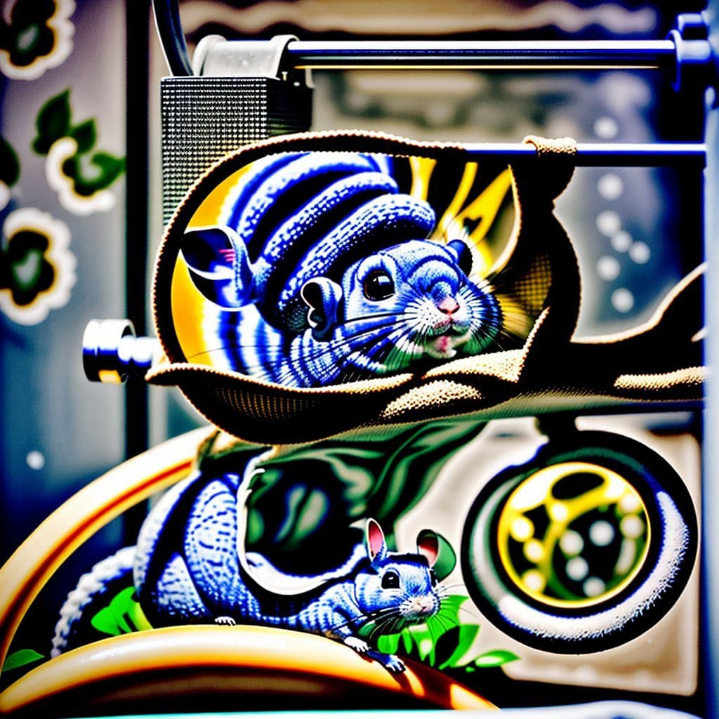 Chinchilla revolcándose en arena para su baño seco