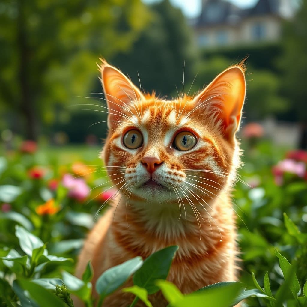 Gato siendo rociado suavemente con un pulverizador de agua.