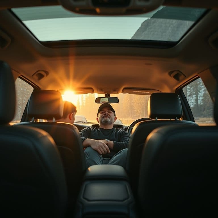 Jaula segura para perro grande anclada en el maletero de un coche familiar