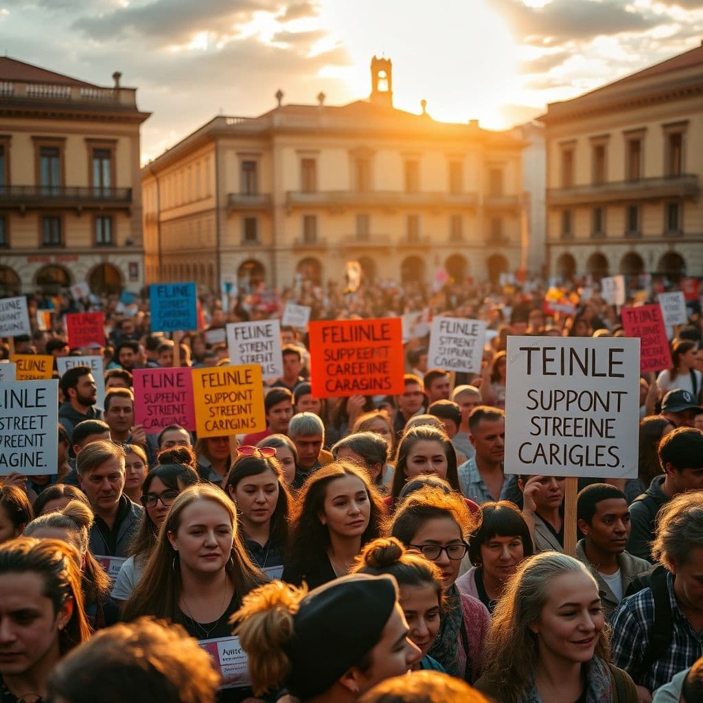Manifestación de apoyo a alimentadoras de colonias felinas en Torrent