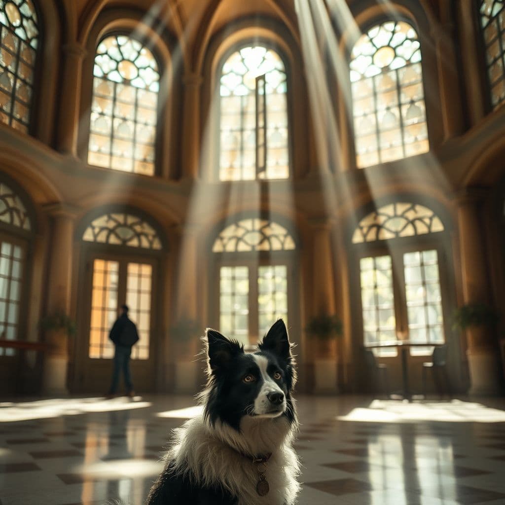 Dueño haciendo señas a su perro en lugar de hablarle