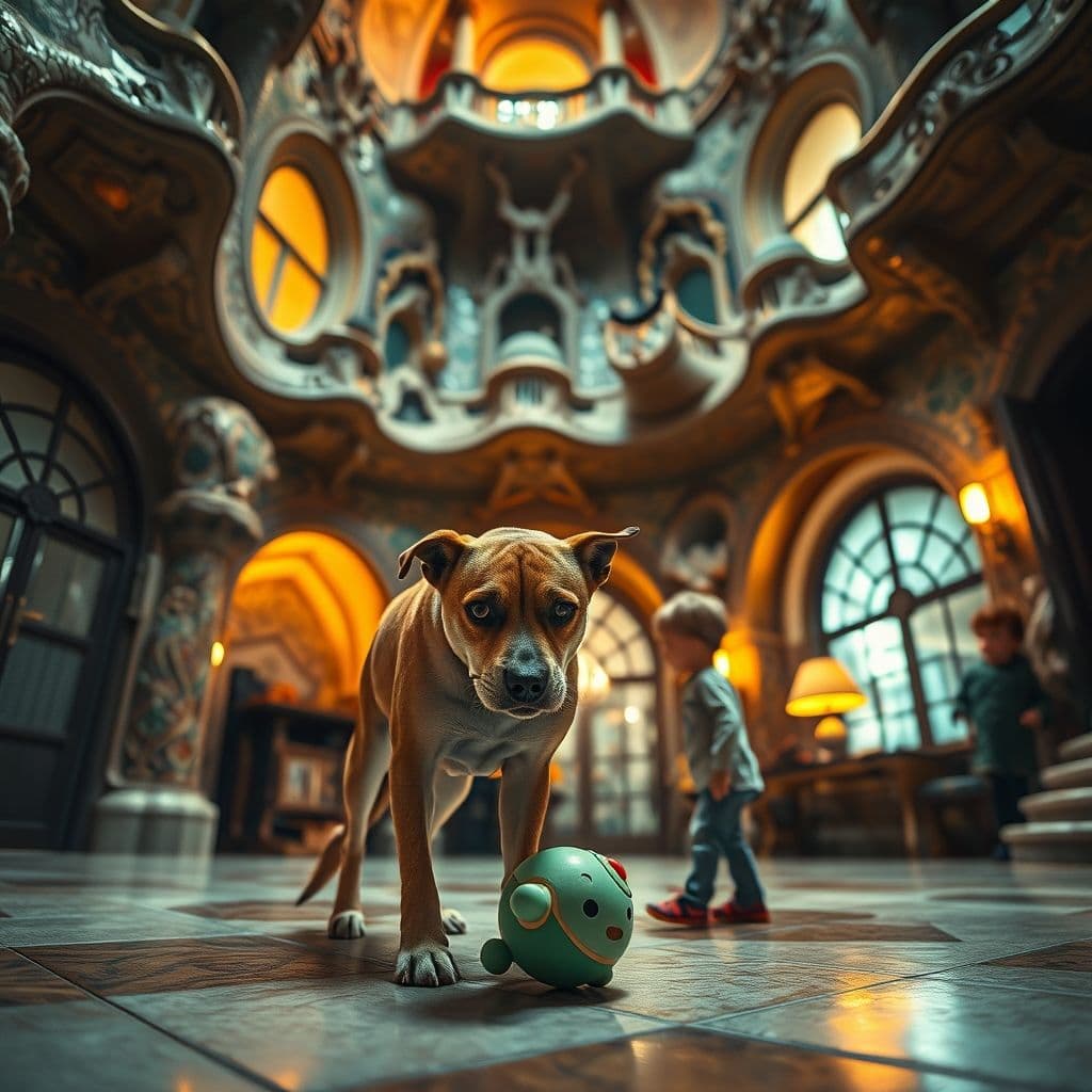 Perro mostrando protección de recursos con postura defensiva