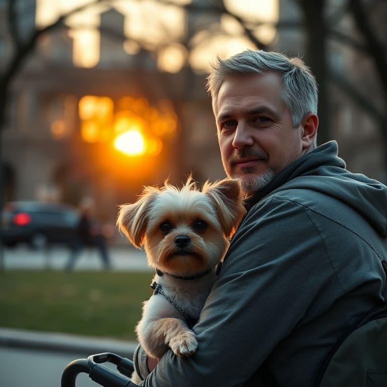 Mochila para mascotas en uso, mostrando diseño práctico y cómodo para el dueño y la mascota