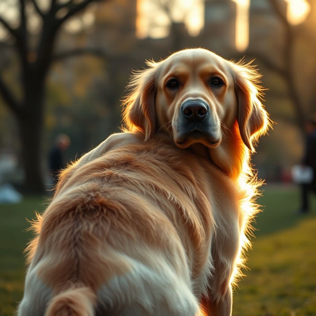 Perro con picazón en la región lumbar mostrando signos de alergia estacional