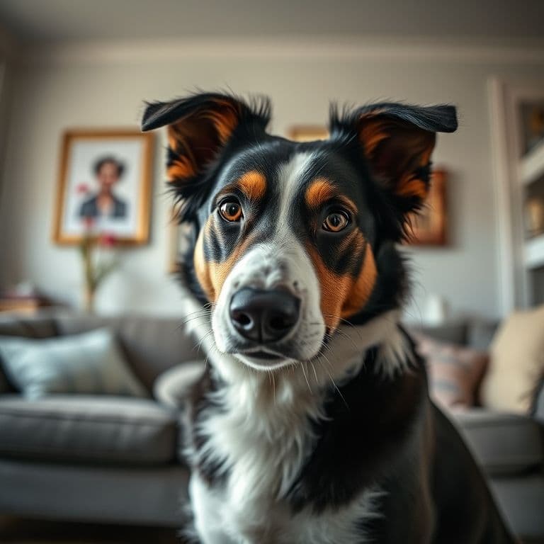 Perro mostrando atención durante ejercicio de obediencia
