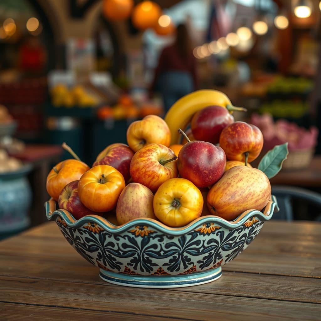 Diferentes frutas seguras para perros dispuestas en un tazón